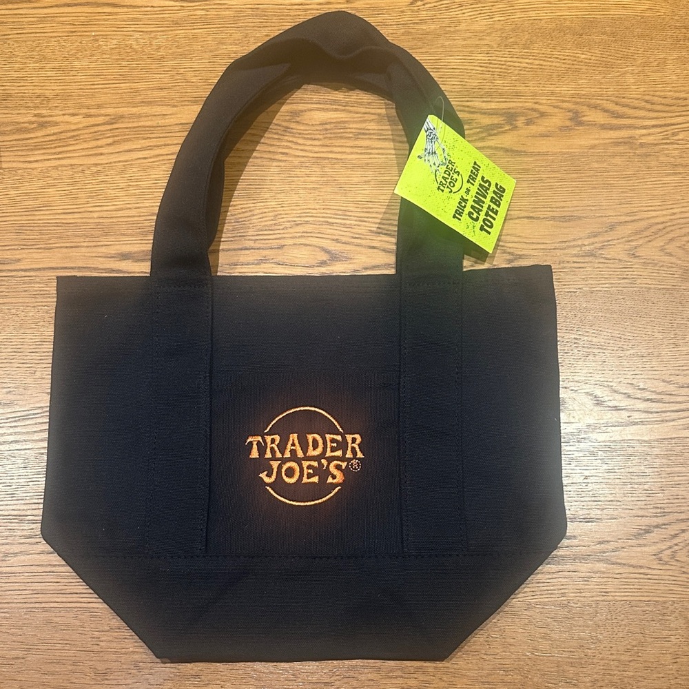 Trader Joe’s Mini Tote Halloween Black and Orange NWT